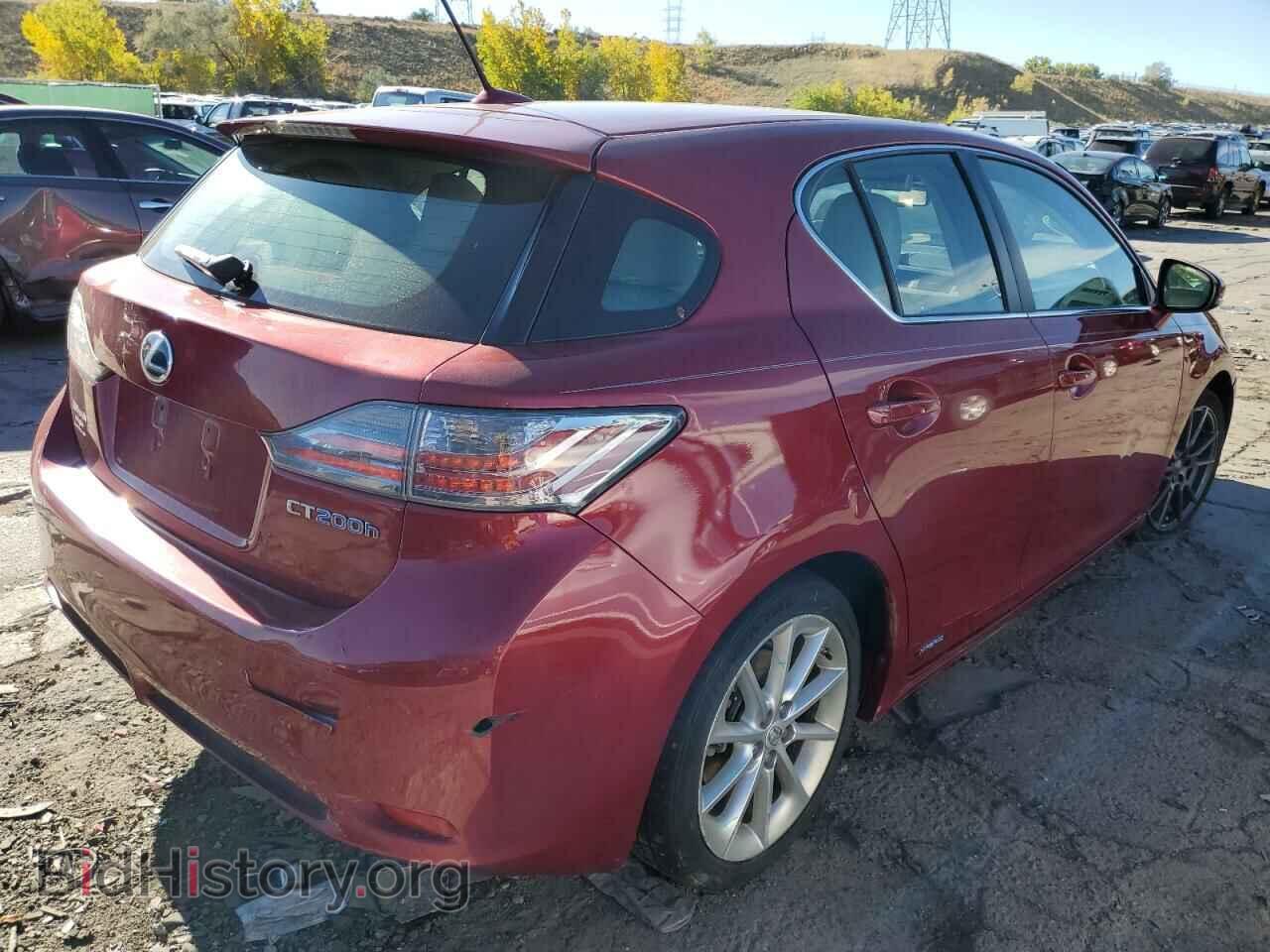 2012 LEXUS CT 200 - VIN: JTHKD5BH5C2083395 - Фото 4
