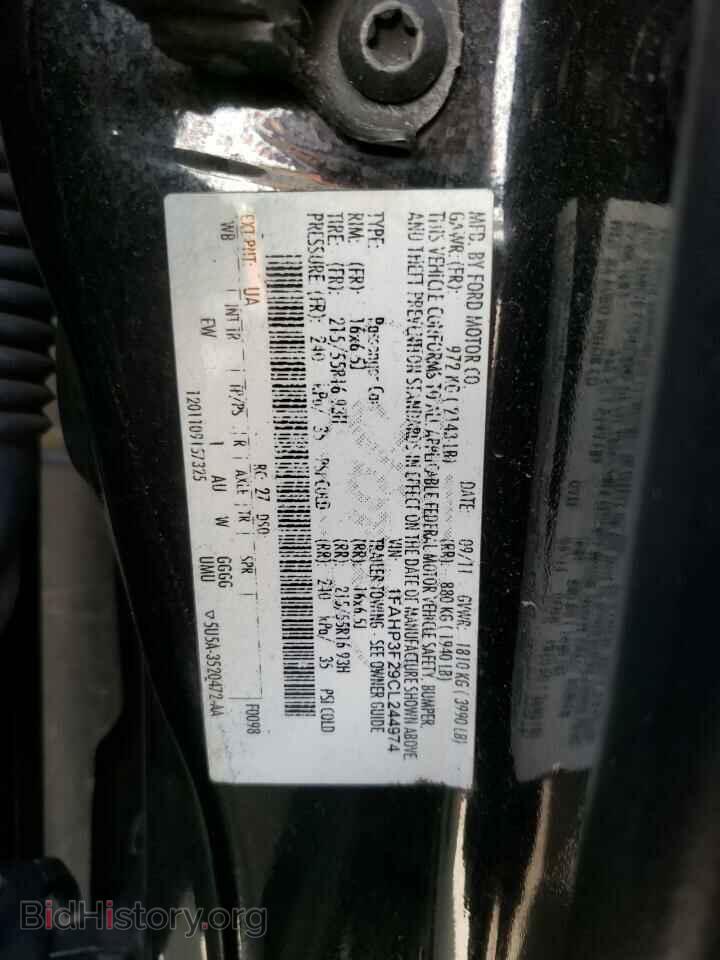 2012 FORD FOCUS - VIN: 1FAHP3F29CL244974 - Фото 10