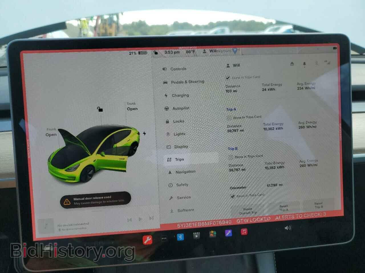 2021 TESLA MODEL 3 - VIN: 5YJ3E1EB6MF078840 - Фото 9