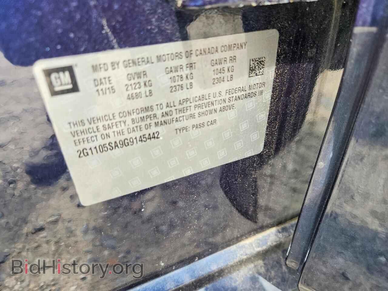 2016 CHEVROLET IMPALA - VIN: 2G1105SA9G9145442 - Фото 13