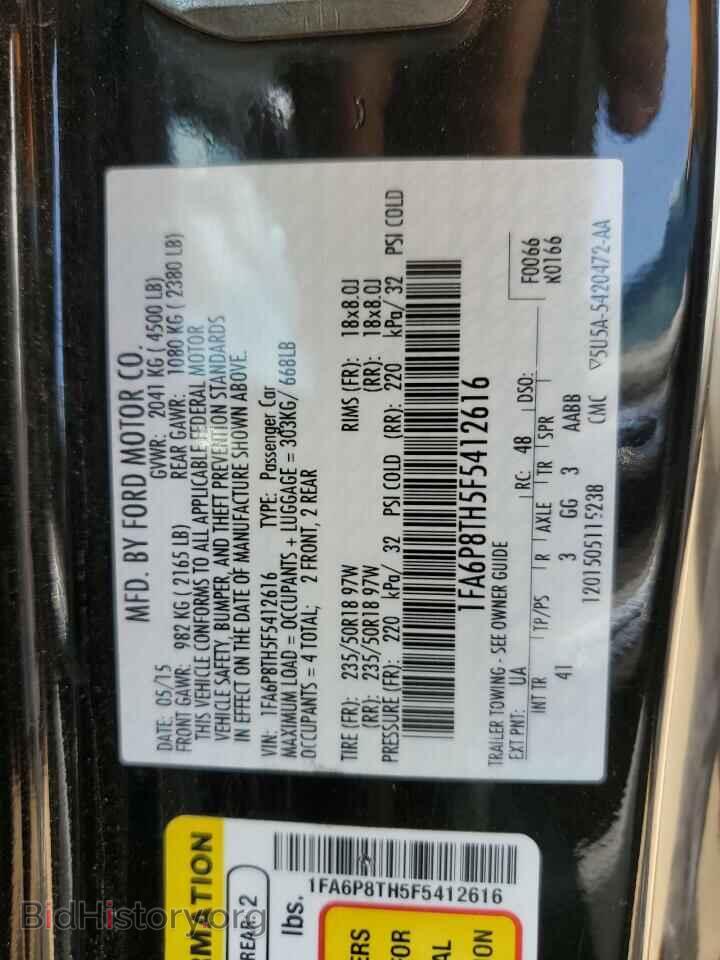 2015 FORD ALL Models - VIN: 1FA6P8TH5F5412616 - Фото 13