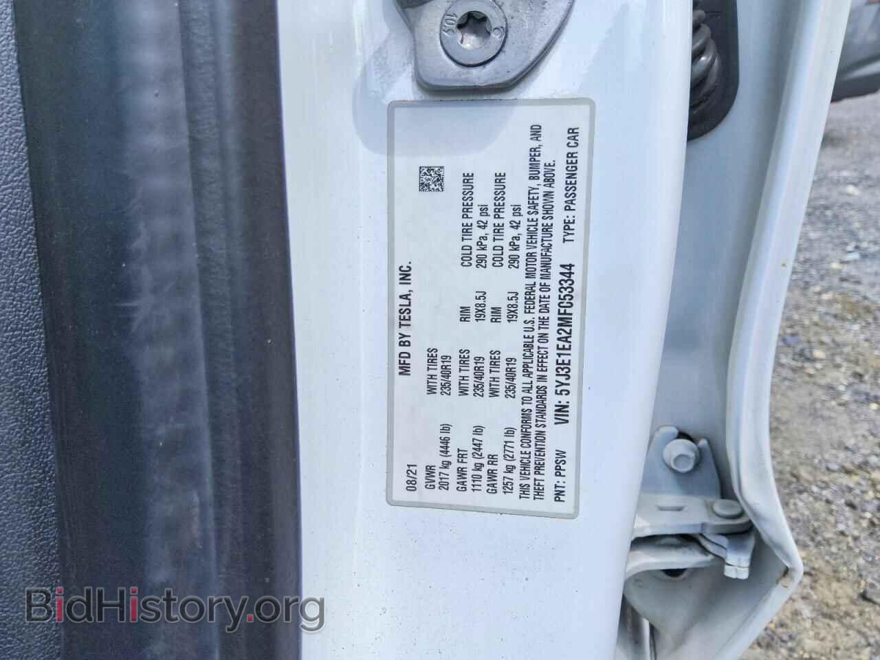 2021 TESLA MODEL 3 - VIN: 5YJ3E1EA2MF053344 - Photo 9