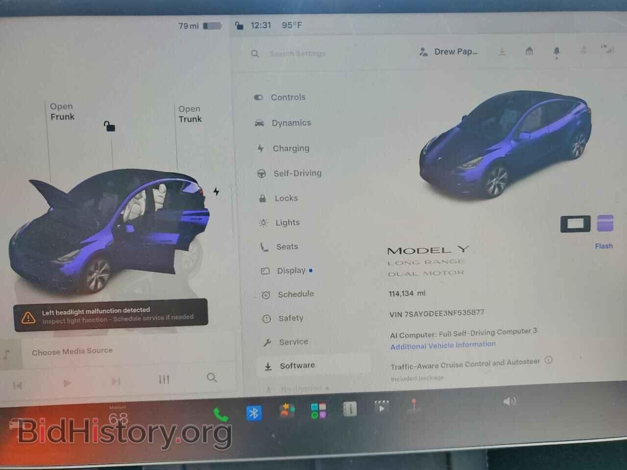 2022 TESLA MODEL Y - VIN: 7SAYGDEE3NF535877 - Photo 9