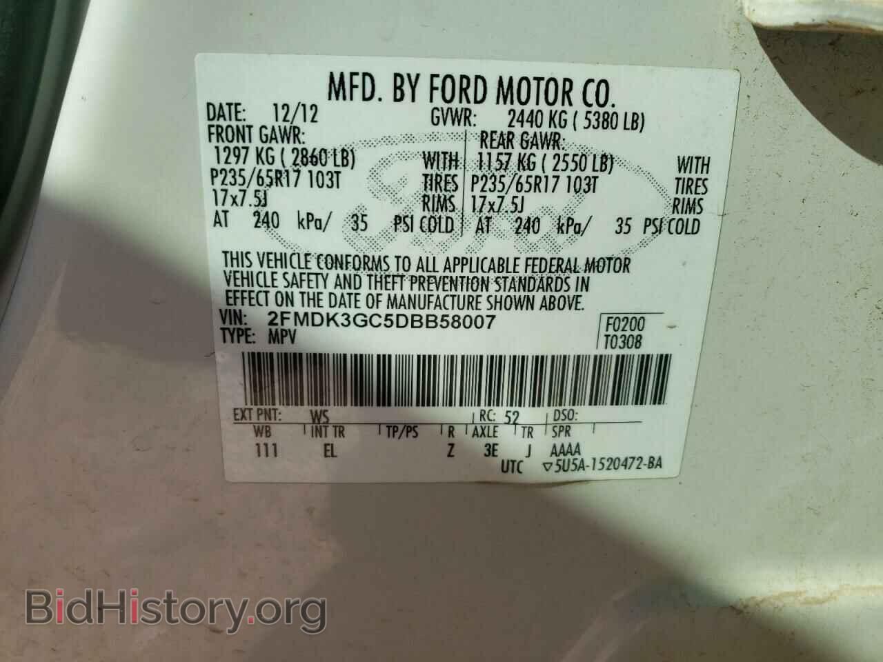 2013 FORD EDGE - VIN: 2FMDK3GC5DBB58007 - Photo 10