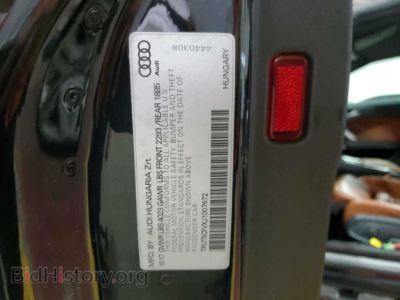 2018 AUDI TT - VIN: TRUT5CFVXJ1007672 - Фото 13