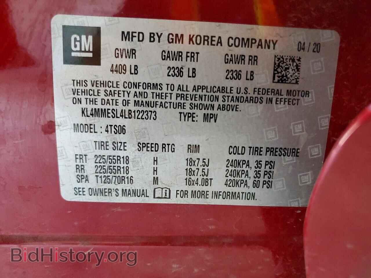 2020 BUICK ENCORE - VIN: KL4MMESL4LB122373 - Photo 13