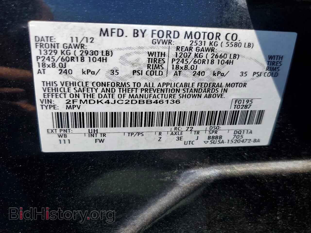 2013 FORD EDGE - VIN: 2FMDK4JC2DBB46136 - Photo 14