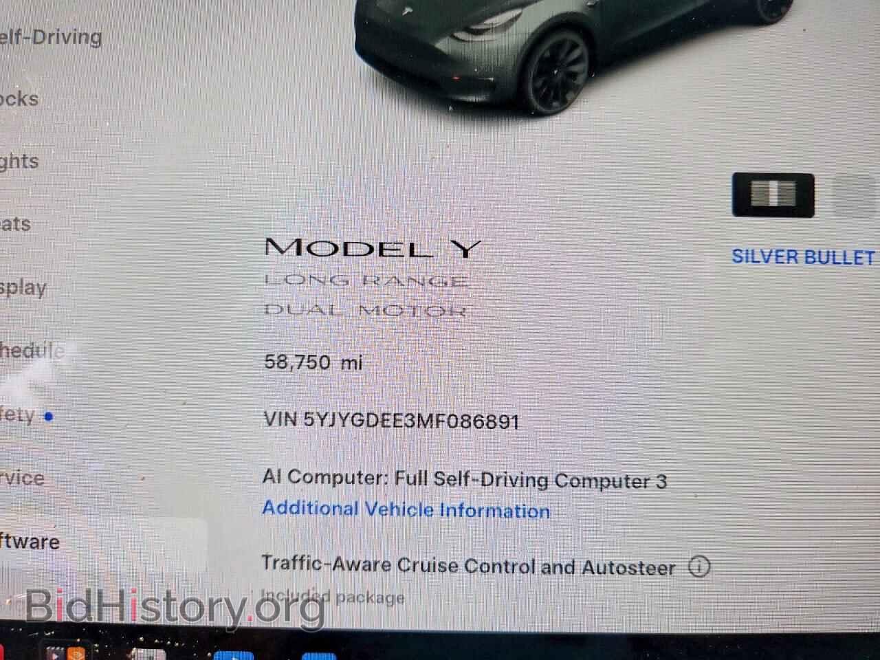 2021 TESLA MODEL Y - VIN: 5YJYGDEE3MF086891 - Photo 9