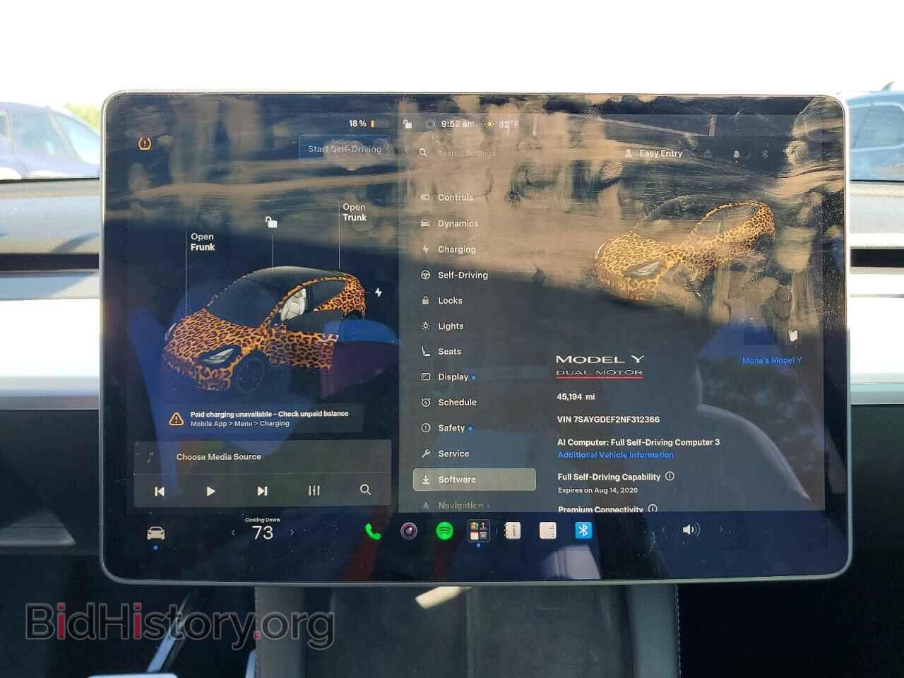 2022 TESLA MODEL Y - VIN: 7SAYGDEF2NF312366 - Photo 9