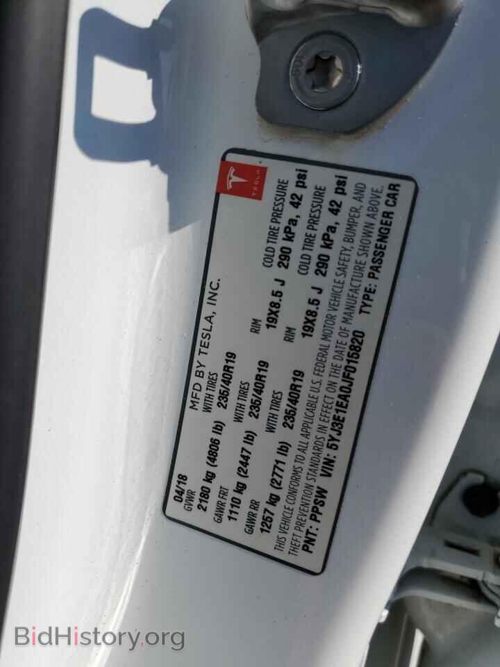 2018 TESLA MODEL 3 - VIN: 5YJ3E1EA0JF015820 - Photo 12