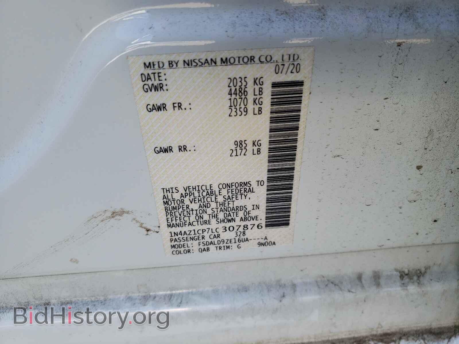 2020 NISSAN LEAF - VIN: 1N4AZ1CP7LC307876 - Фото 10