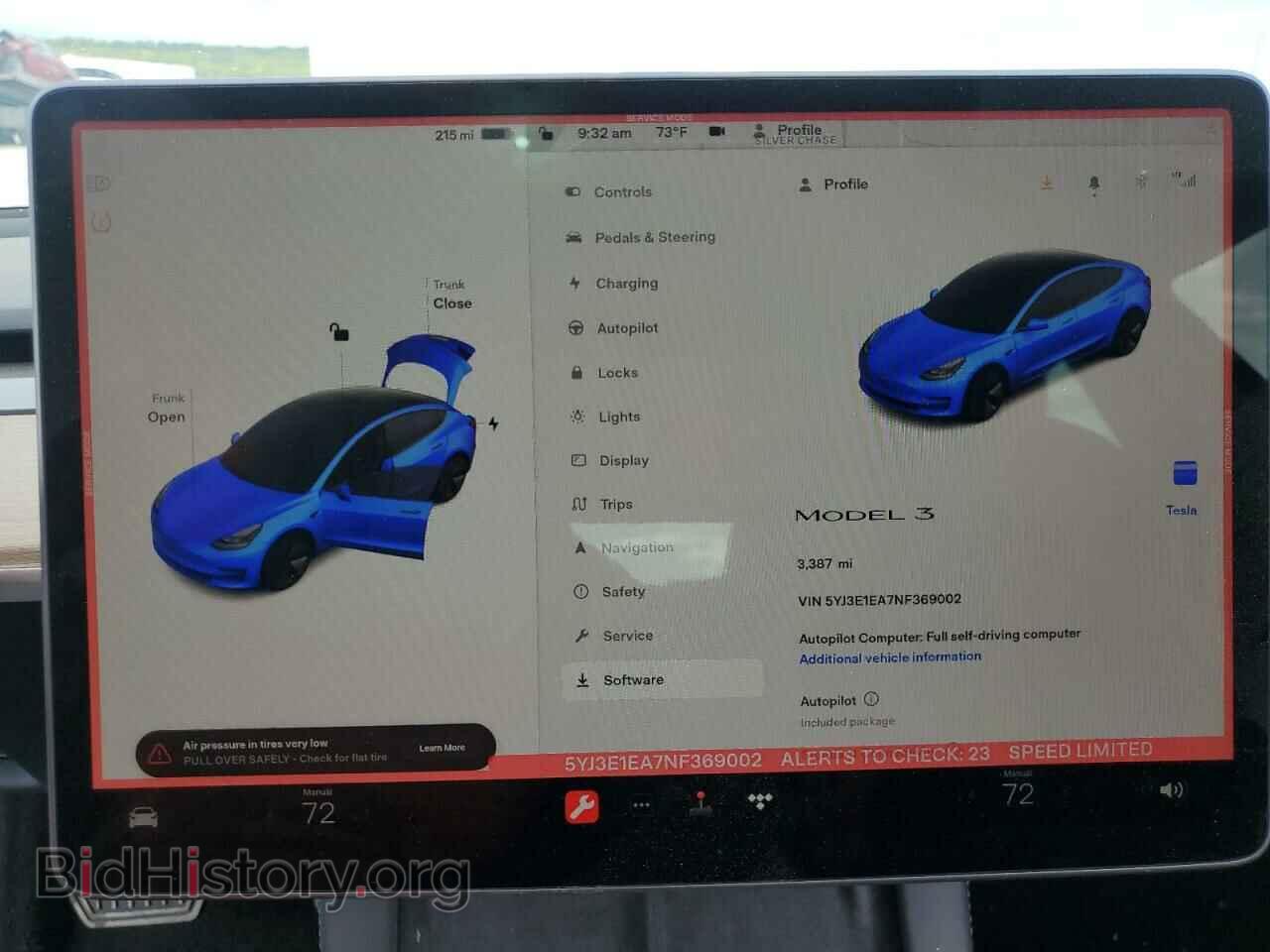 2022 TESLA MODEL 3 - VIN: 5YJ3E1EA7NF369002 - Фото 9