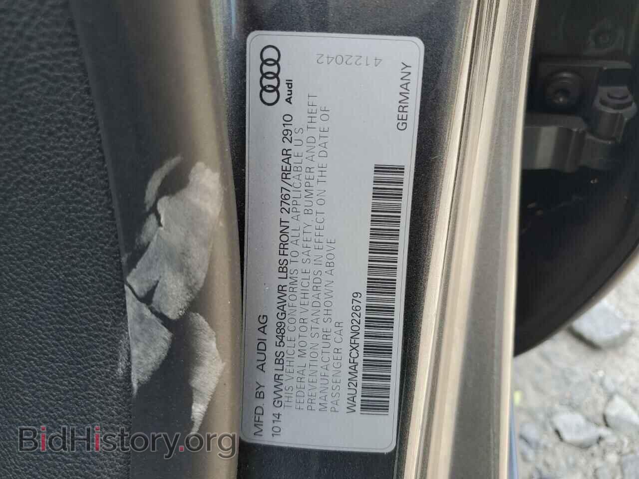 2015 AUDI A7 - VIN: WAU2MAFCXFN022679 - Фото 12