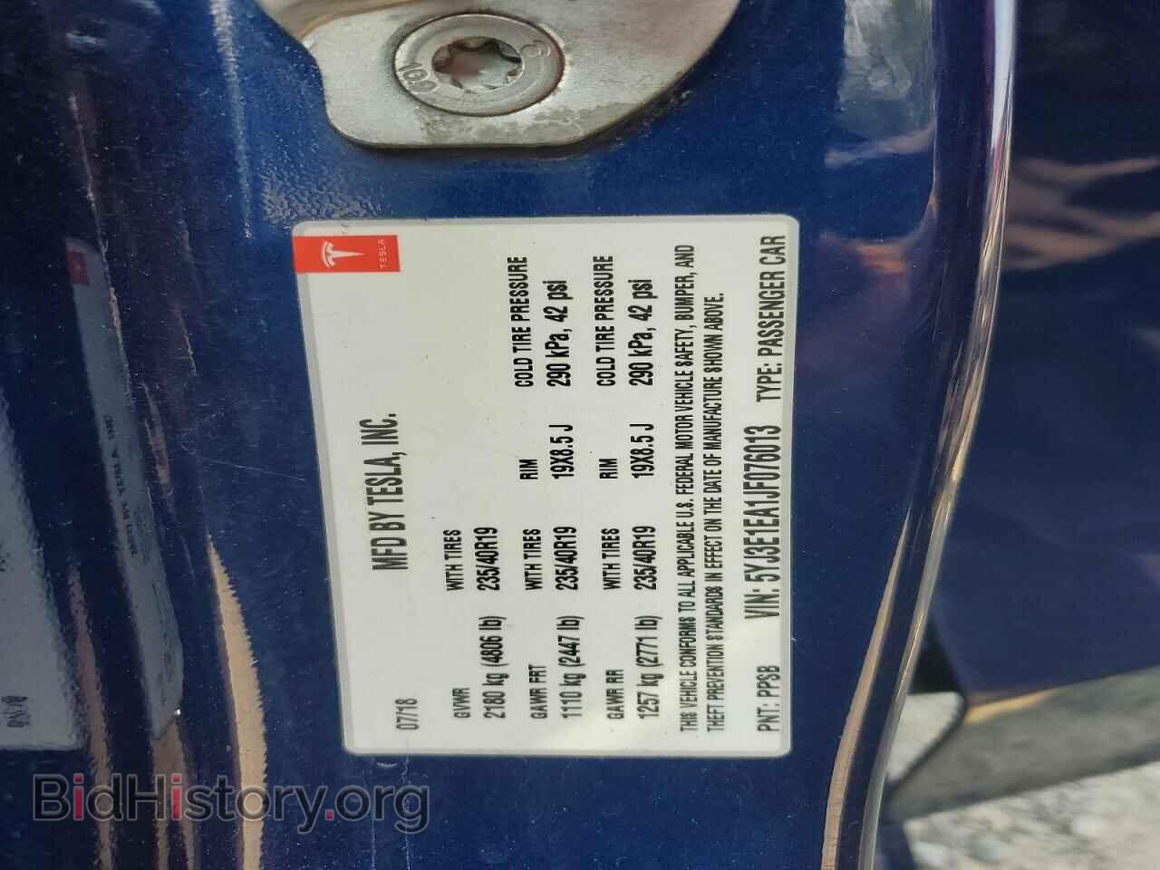 2018 TESLA MODEL 3 - VIN: 5YJ3E1EA1JF076013 - Photo 13