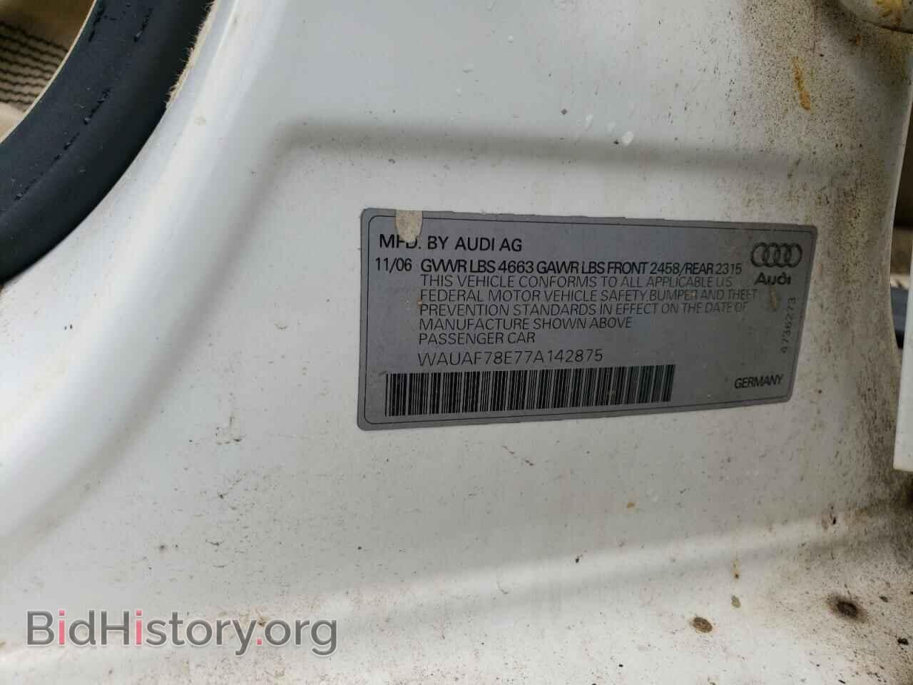 2007 AUDI A4 - VIN: WAUAF78E77A142875 - Photo 12