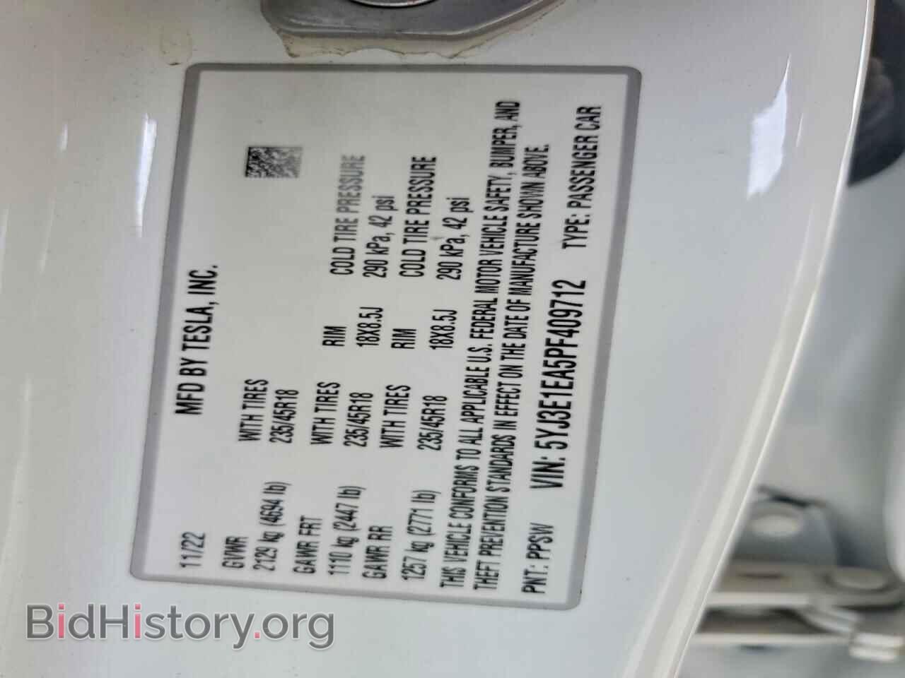 2023 TESLA MODEL 3 - VIN: 5YJ3E1EA5PF409712 - Photo 14