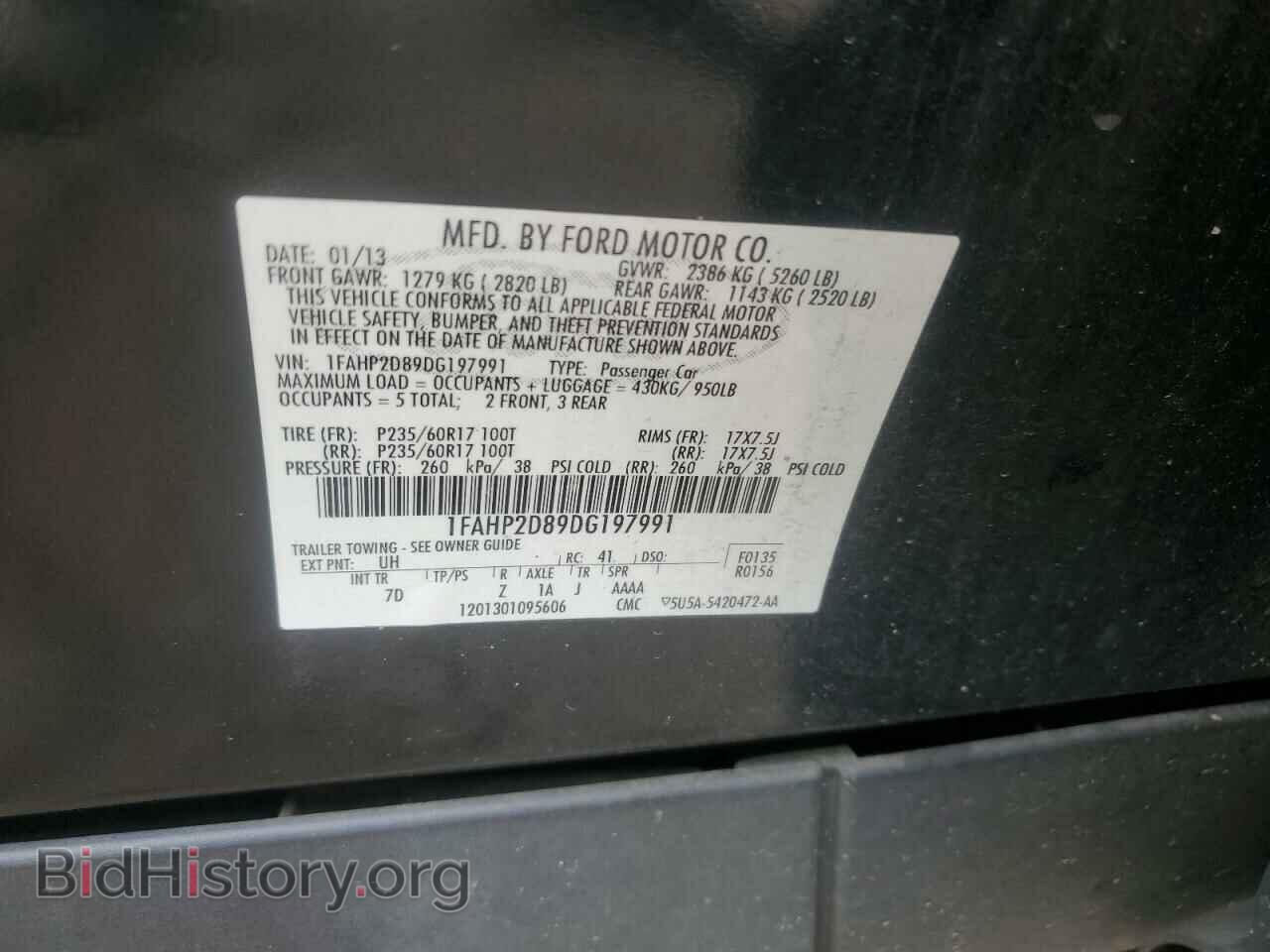 2013 FORD TAURUS - VIN: 1FAHP2D89DG197991 - Фото 12