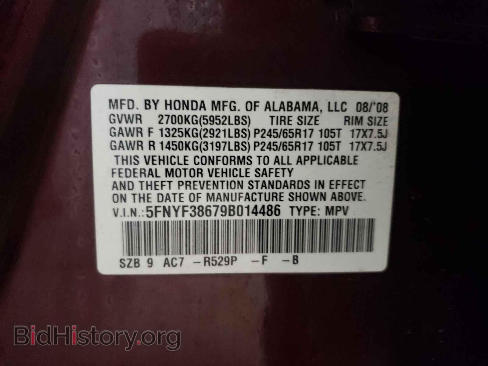 2009 HONDA PILOT - VIN: 5FNYF38679B014486 - Фото 10