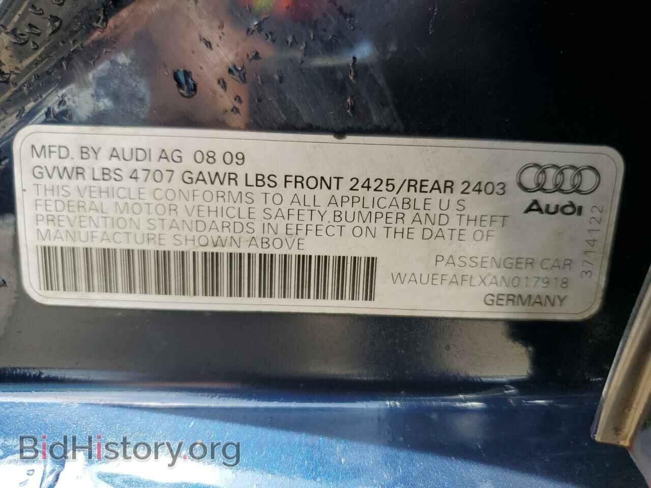 2010 AUDI A4 - VIN: WAUEFAFLXAN017918 - Фото 12