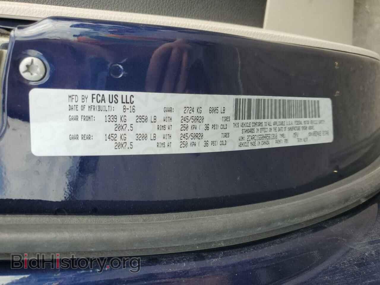 2017 CHRYSLER PACIFICA - VIN: 2C4RC1GG0HR561310 - Photo 10