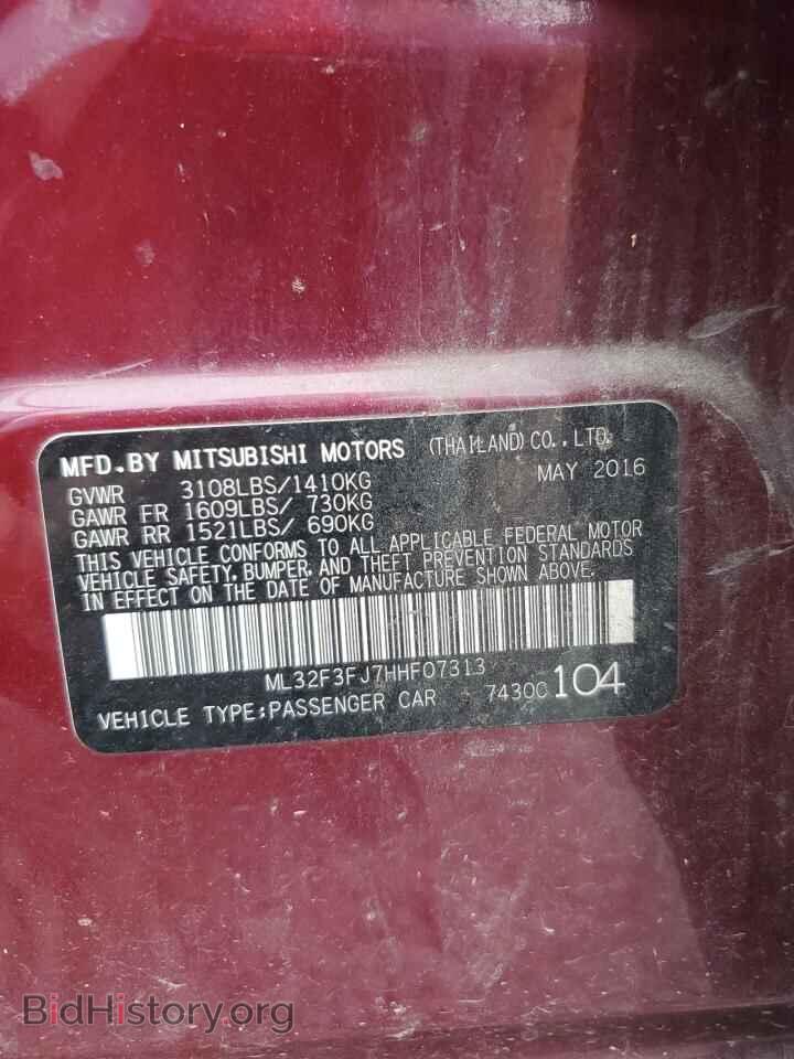 2017 MITSUBISHI MIRAGE - VIN: ML32F3FJ7HHF07313 - Фото 13