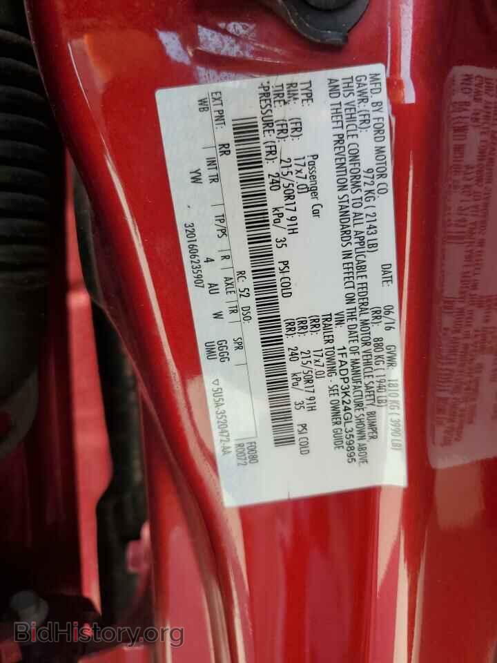 2016 FORD FOCUS - VIN: 1FADP3K24GL359895 - Фото 12