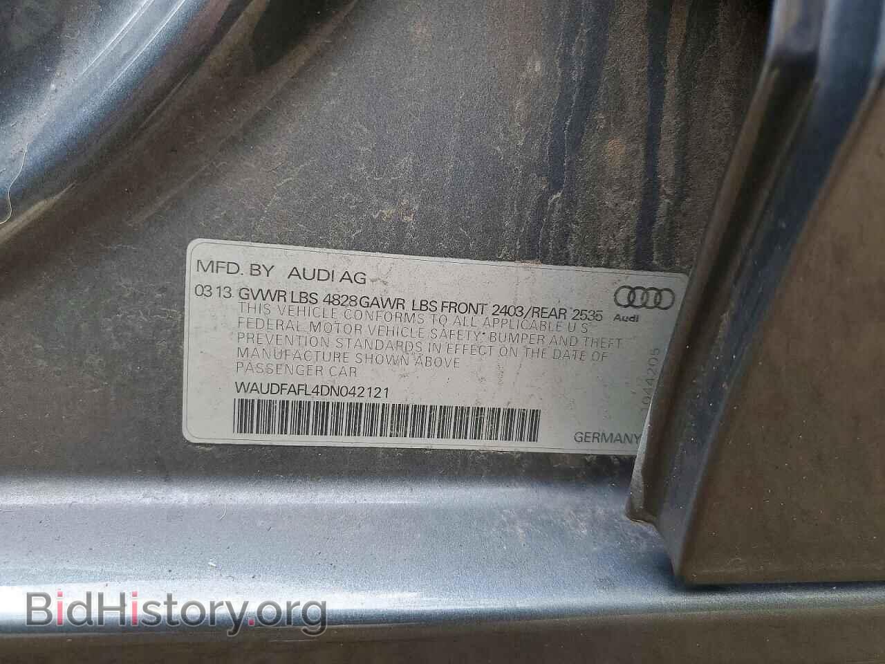 2013 AUDI A4 - VIN: WAUDFAFL4DN042121 - Photo 12