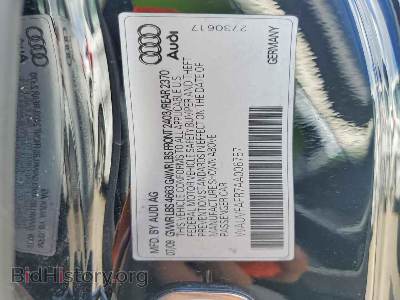 2010 AUDI A5 - VIN: WAUVFAFR7AA006757 - Photo 12