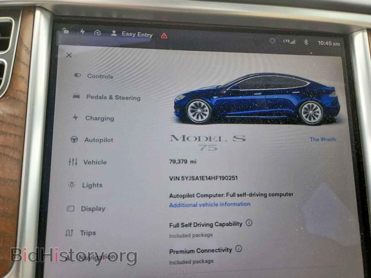 2017 TESLA MODEL S - VIN: 5YJSA1E14HF190251 - Фото 9