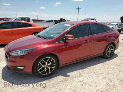 2017 Ford FOCUS SEL, burgundy — VIN 1FADP3H27HL289348, Copart