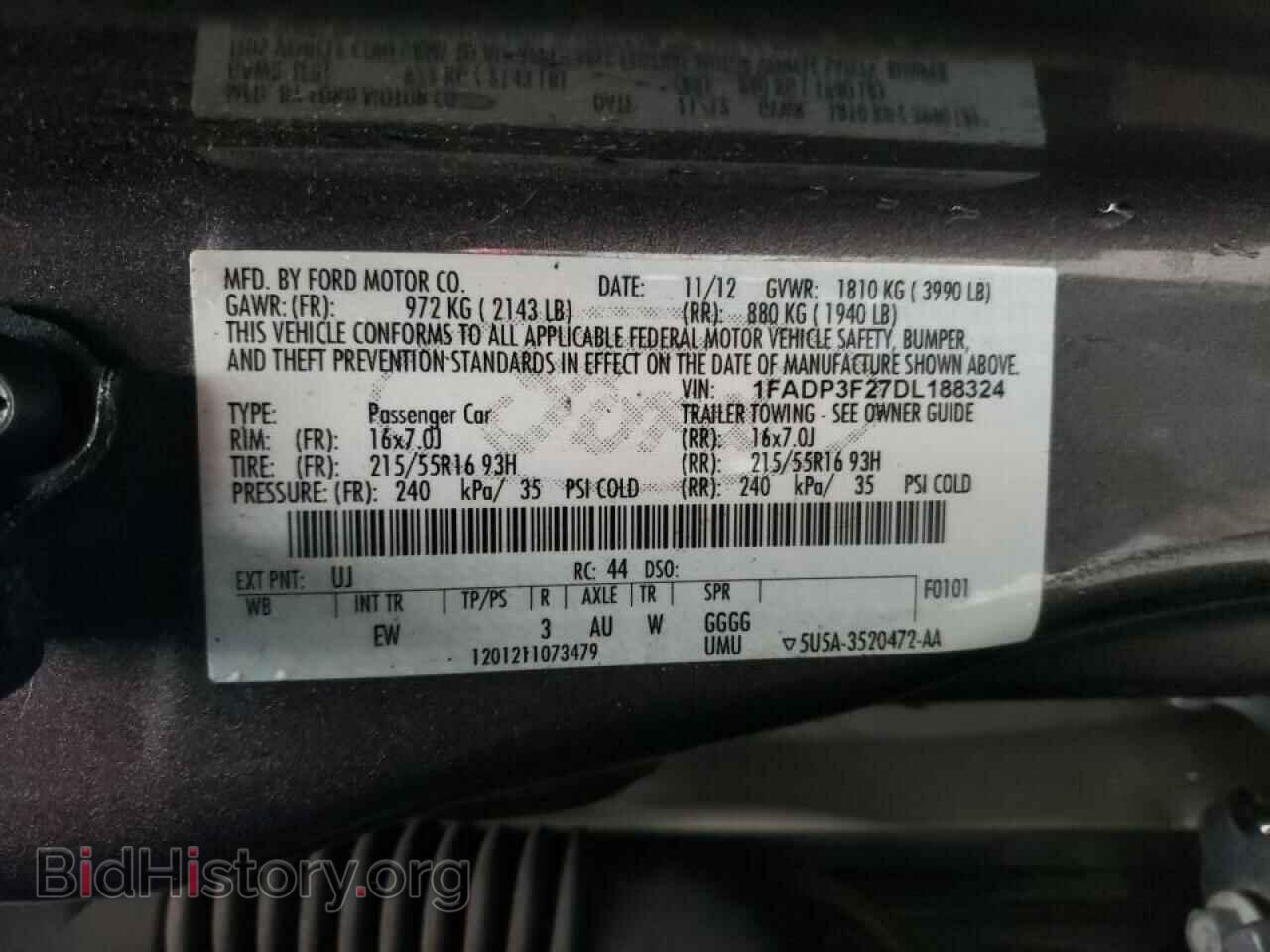 2013 FORD FOCUS - VIN: 1FADP3F27DL188324 - Photo 10