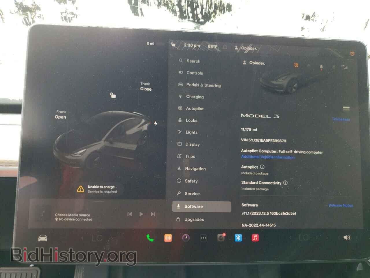 2023 TESLA MODEL 3 - VIN: 5YJ3E1EA9PF399878 - Фото 9