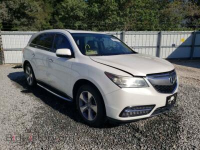 2014 Acura MDX, белый — VIN 5FRYD3H20EB002935, Copart