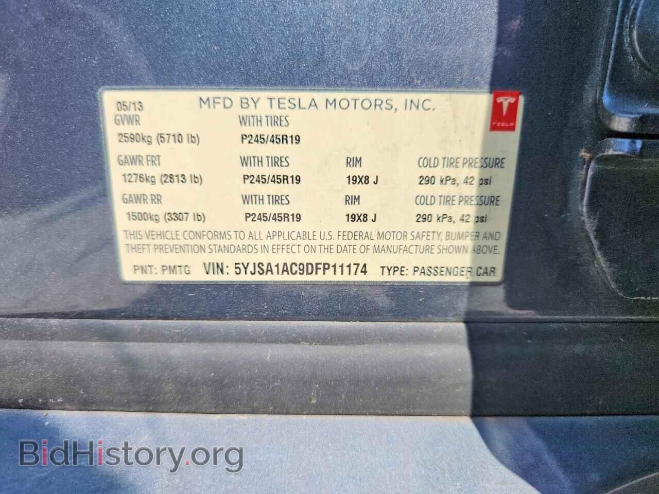 2013 TESLA MODEL S - VIN: 5YJSA1AC9DFP11174 - Photo 13
