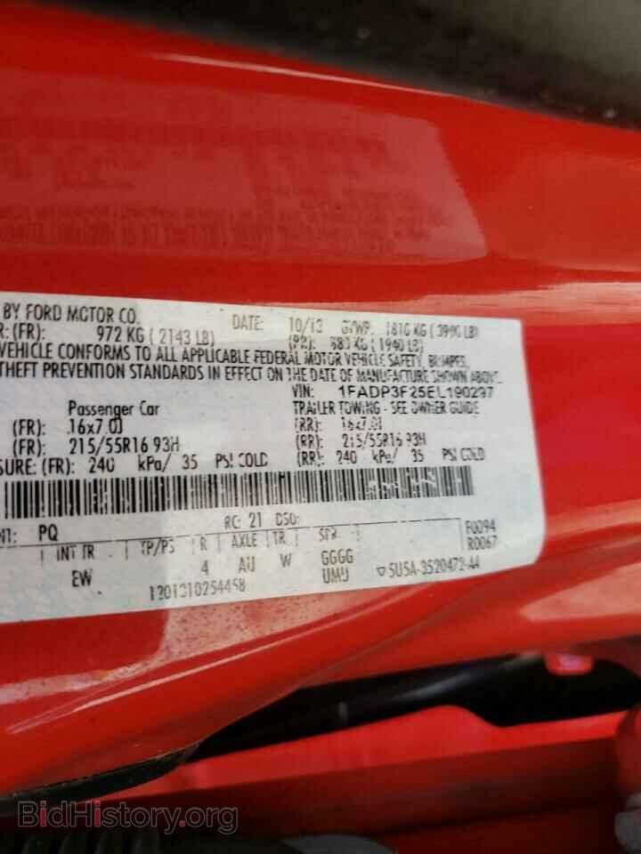 2014 FORD FOCUS - VIN: 1FADP3F25EL190297 - Фото 10
