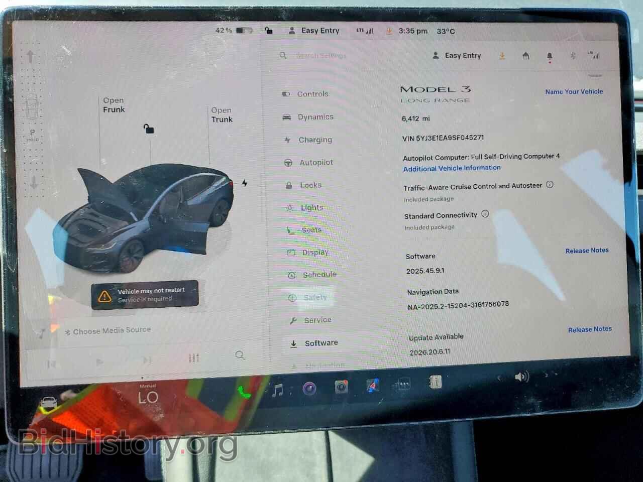 2025 TESLA MODEL 3 - VIN: 5YJ3E1EA9SF045271 - Photo 9