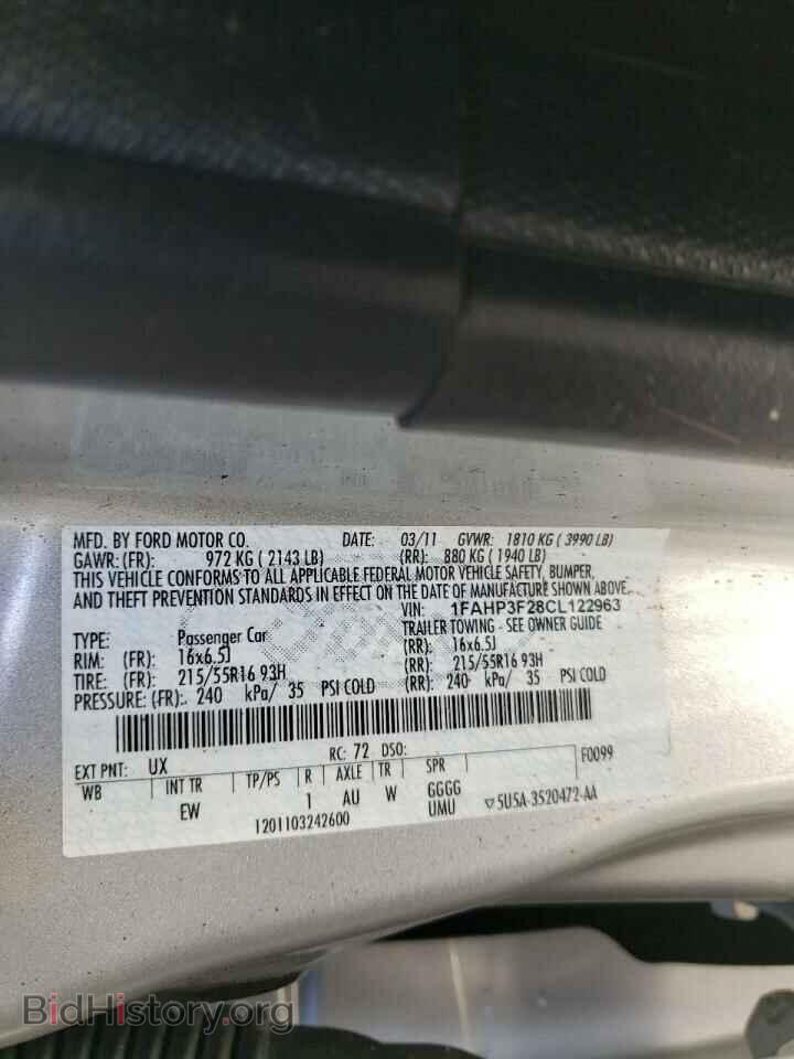 2012 FORD FOCUS - VIN: 1FAHP3F28CL122963 - Фото 10