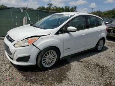 2013 Ford CMAX SE, white — VIN 1FADP5AU7DL536840, Copart