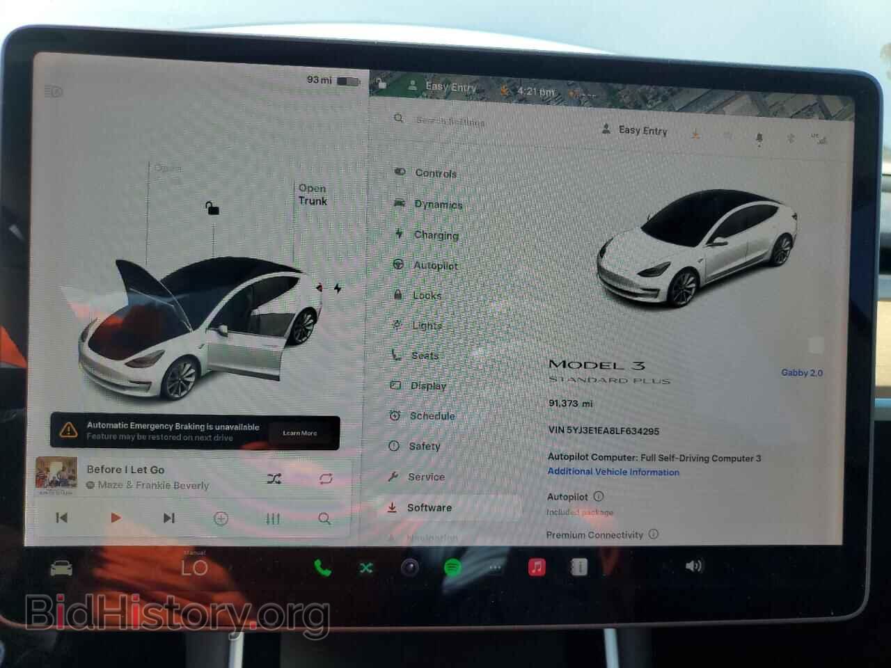 2020 TESLA MODEL 3 - VIN: 5YJ3E1EA8LF634295 - Фото 9
