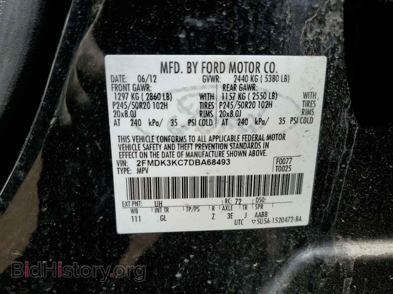 2013 FORD EDGE - VIN: 2FMDK3KC7DBA68493 - Фото 13