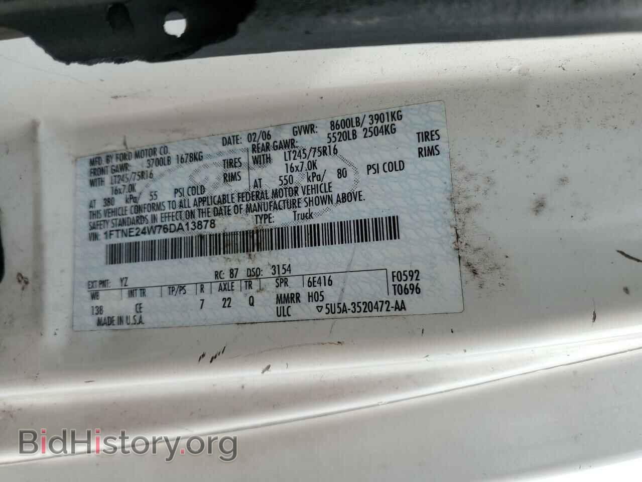 2006 FORD ECONOLINE - VIN: 1FTNE24W76DA13878 - Фото 10