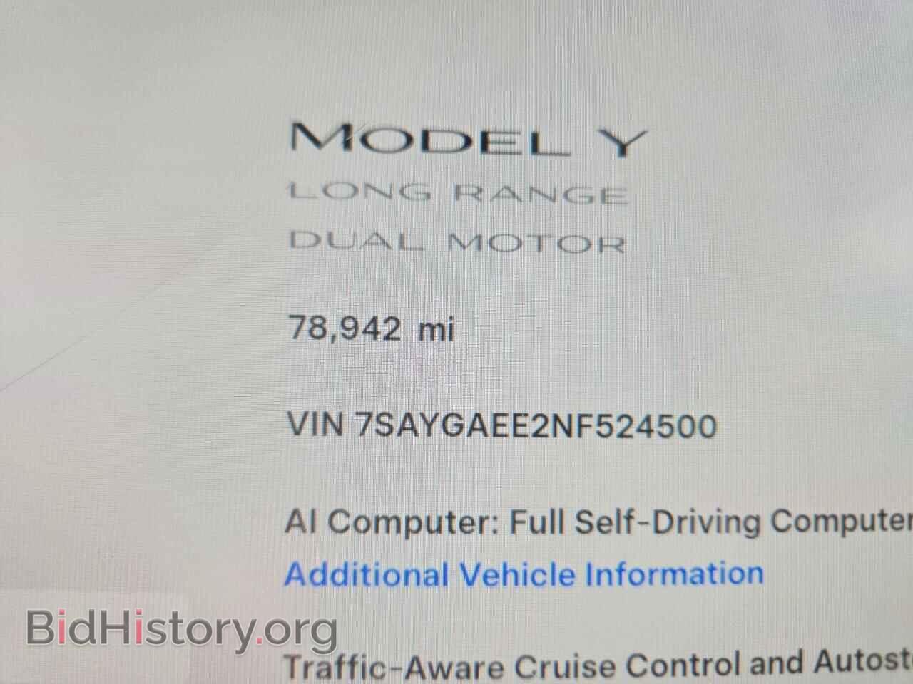 2022 TESLA MODEL Y - VIN: 7SAYGAEE2NF524500 - Фото 9