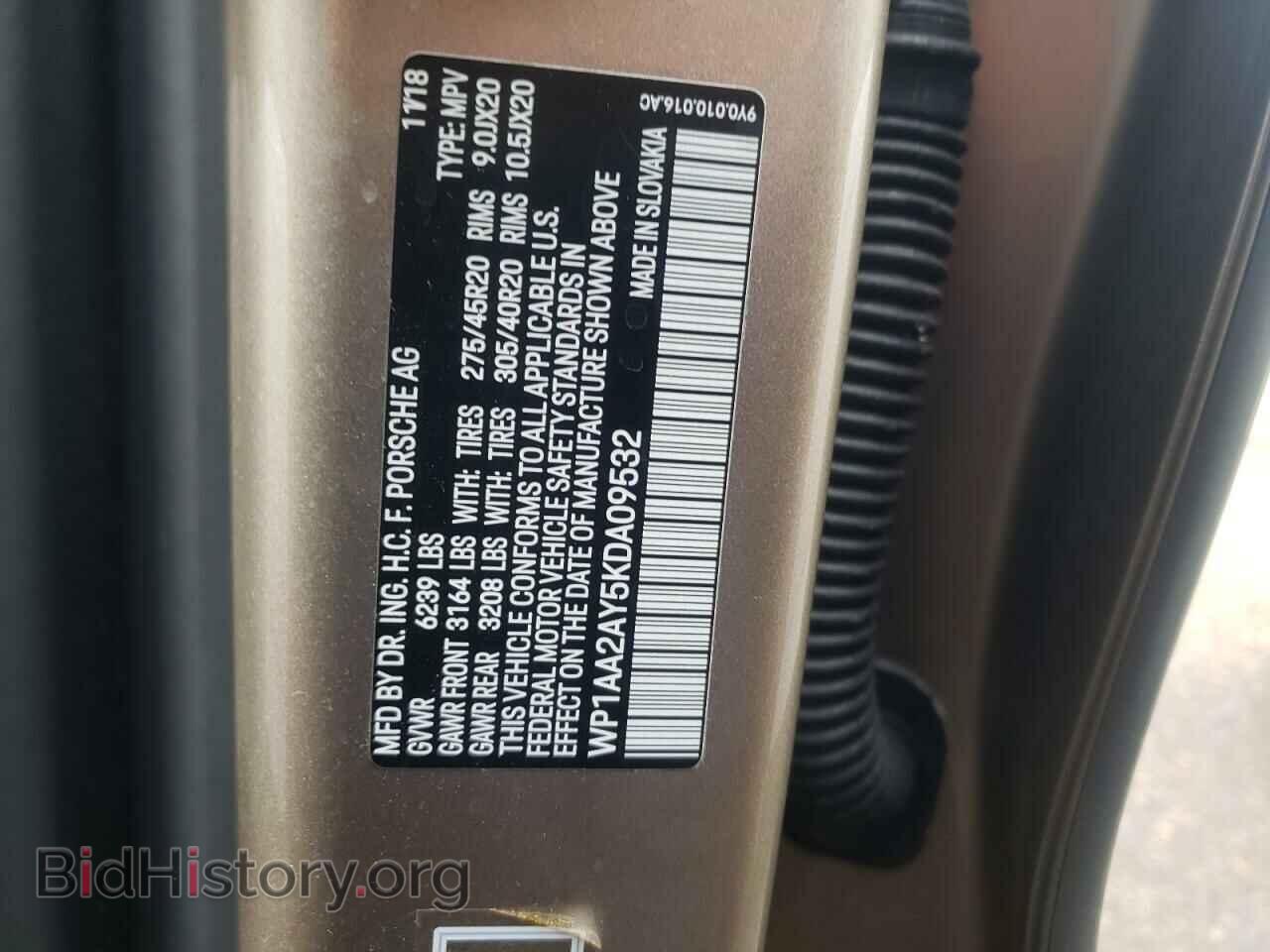 2019 PORSCHE CAYENNE - VIN: WP1AA2AY5KDA09532 - Photo 10