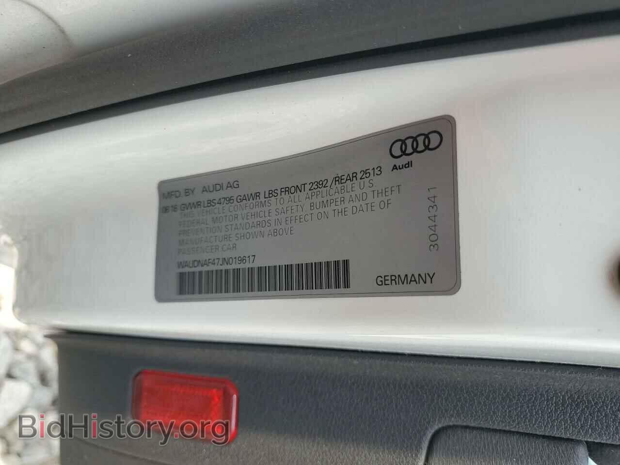 2018 AUDI A4 - VIN: WAUDNAF47JN019617 - Фото 12