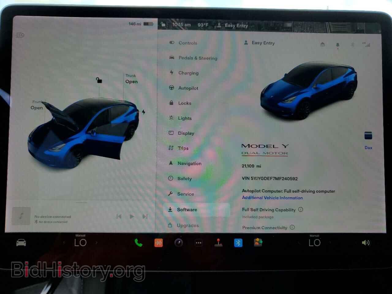 2021 TESLA MODEL Y - VIN: 5YJYGDEF7MF240592 - Фото 9