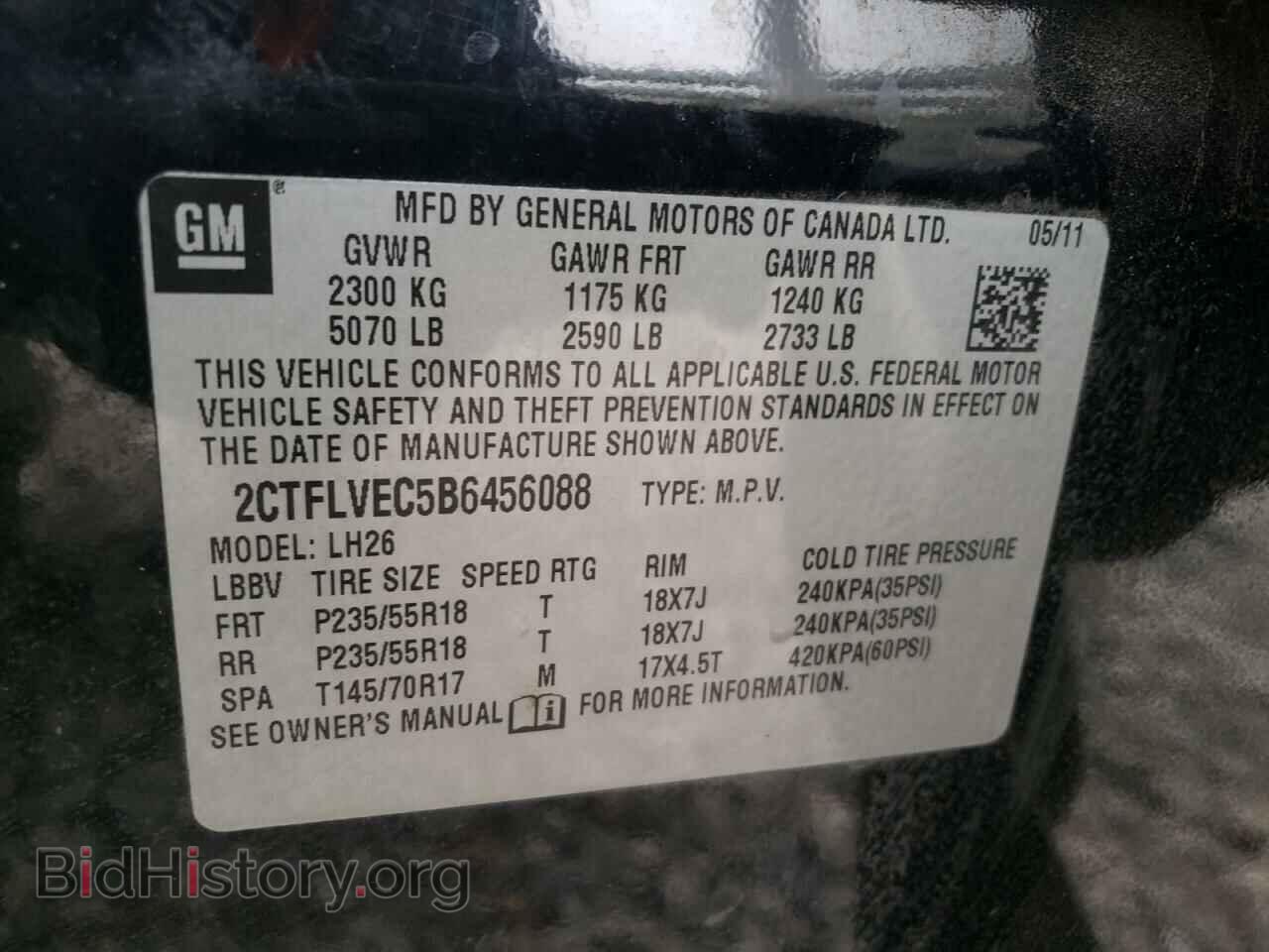 2011 GMC TERRAIN - VIN: 2CTFLVEC5B6456088 - Фото 10