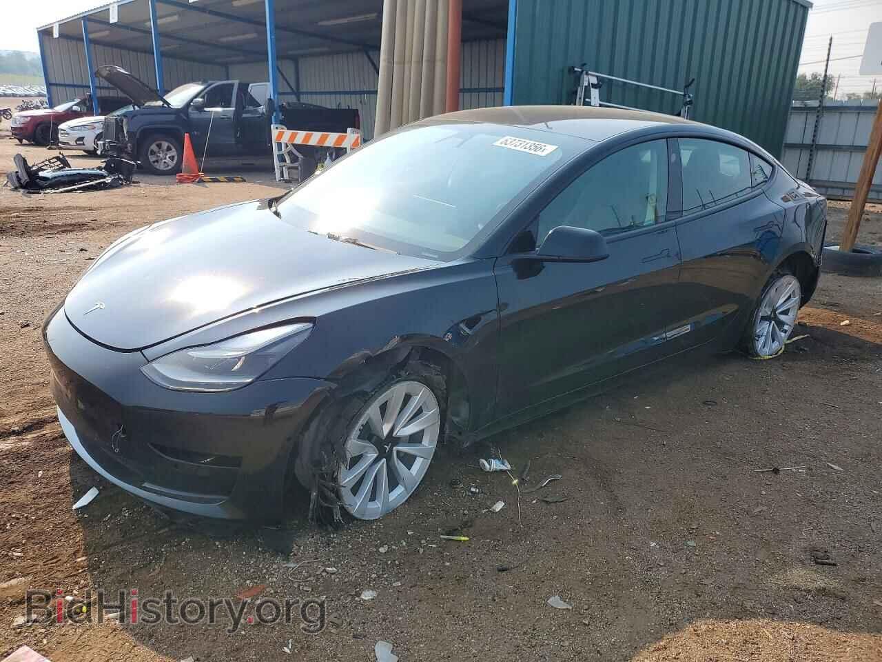 Photo 5YJ3E1EB8NF129403 - TESLA MODEL 3 2022