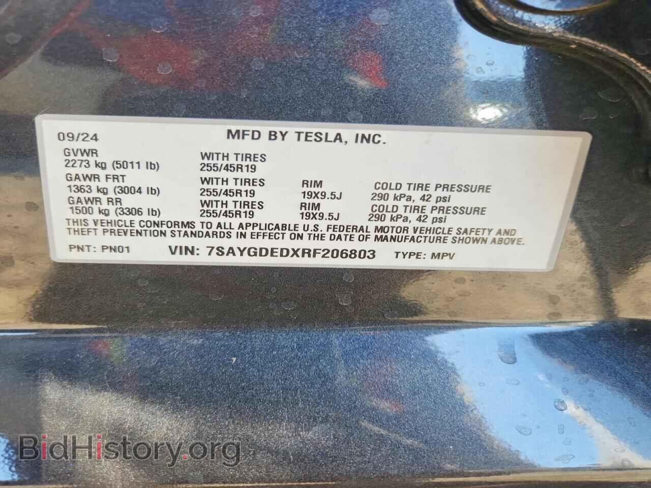2024 TESLA MODEL Y - VIN: 7SAYGDEDXRF206803 - Photo 12