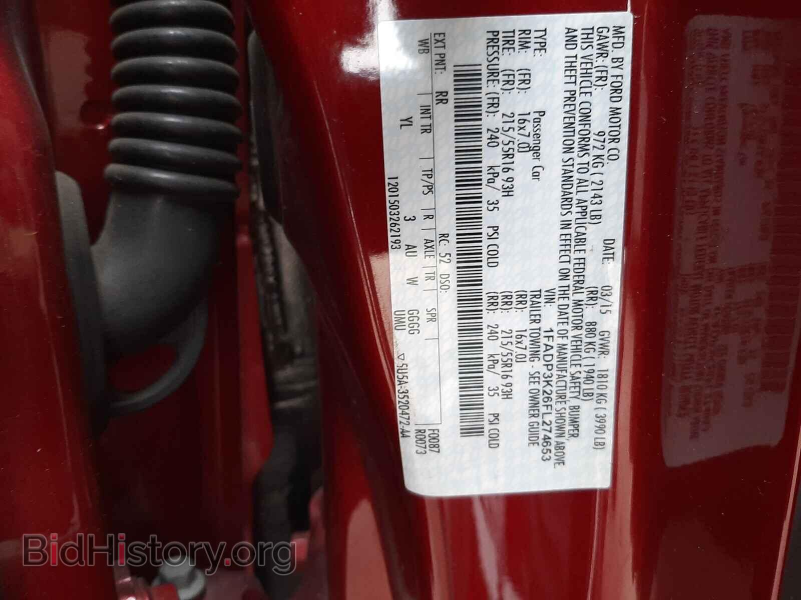 2015 FORD FOCUS - VIN: 1FADP3K26FL274653 - Фото 10