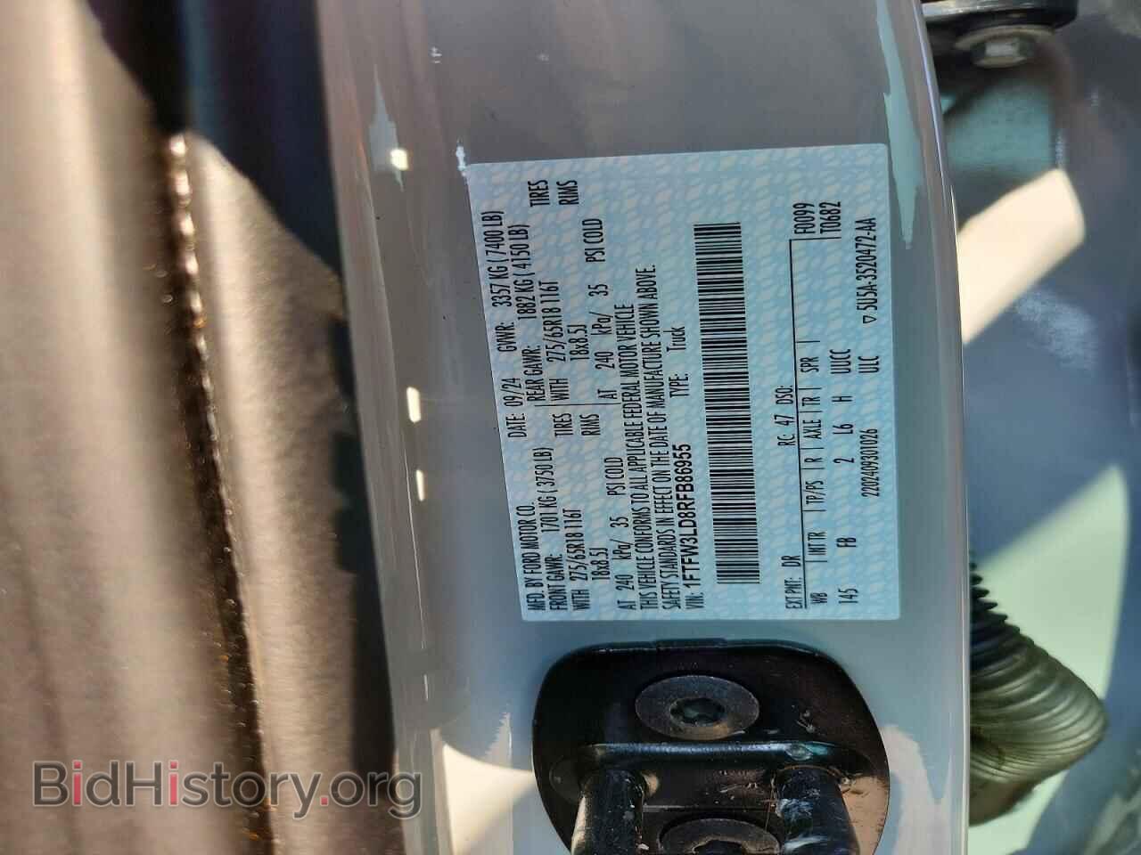 2024 FORD F150 - VIN: 1FTFW3LD8RFB86955 - Фото 12